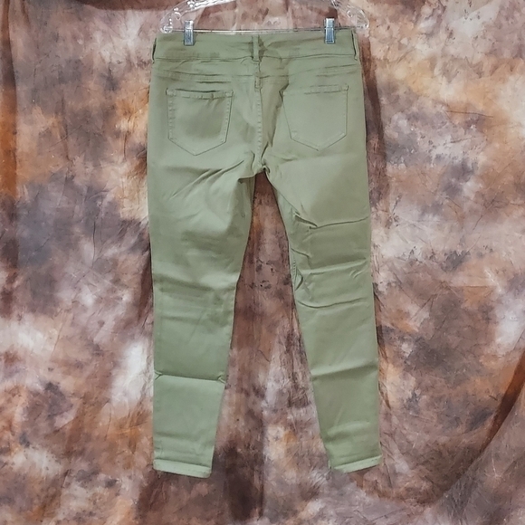 Maurices jegging denim flex stretch mid rise mushroom dark khaki L reg - Picture 4 of 7